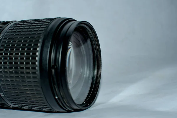 Dslr Lens Front View Afbeelding Sluiten — Stockfoto
