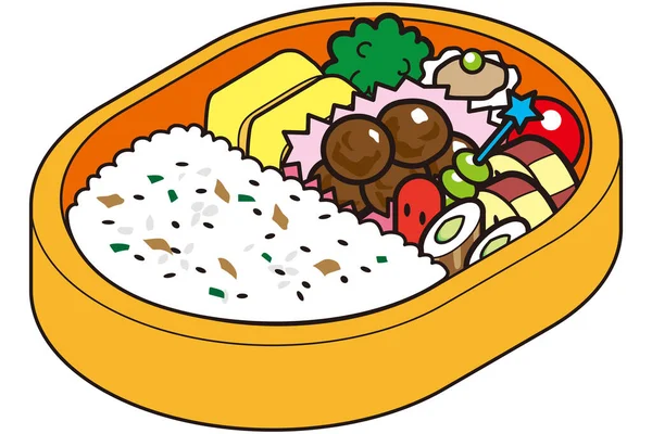 Boîte Lunch Pour Enfants Japonais — Image vectorielle