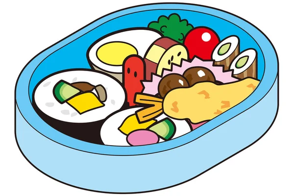 Lunch Box Japanese Children — Stock Vector