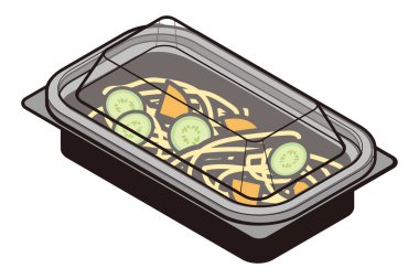 Japon mayonezli spagetti salatası.
