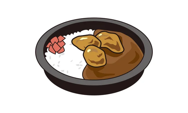 Японське Смажене Куряче Ясо — стоковий вектор