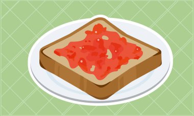 Tabakta çilek reçeli.