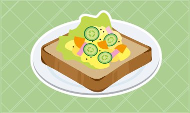 Patates salatalı tost.