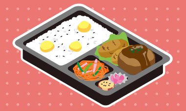 Kestane pilavı, kremalı kroket ve hamburger.