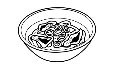 Japon usulü sıcak körili udon.