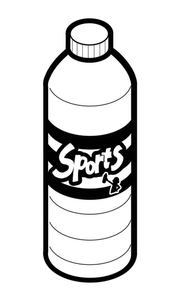 Ilustración Bebidas Deportivas Para Botellas Plástico — Archivo Imágenes Vectoriales