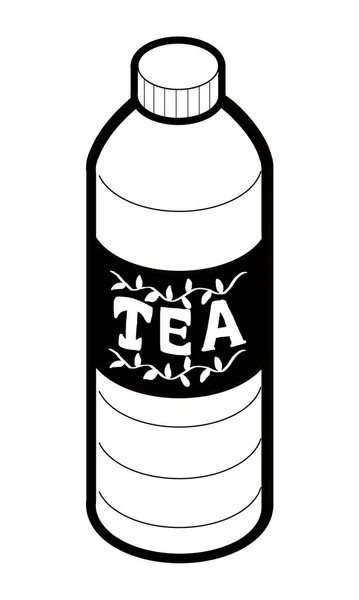 飲料のペットボトルにおけるお茶のイラスト — ストックベクタ