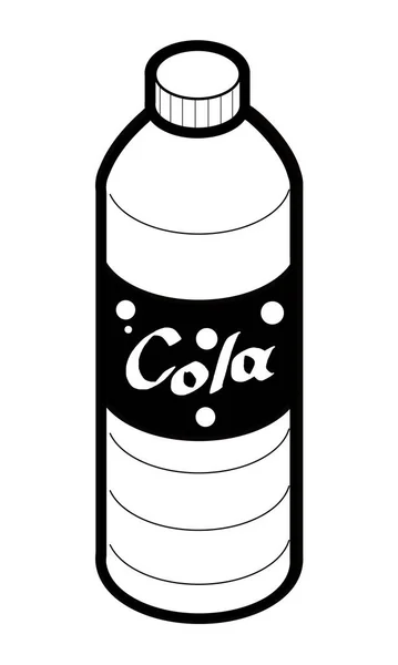Ilustración Cola Para Bebida Botella Plástico — Archivo Imágenes Vectoriales