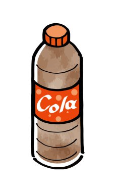 Plastik şişe içeceği için kola tasviri