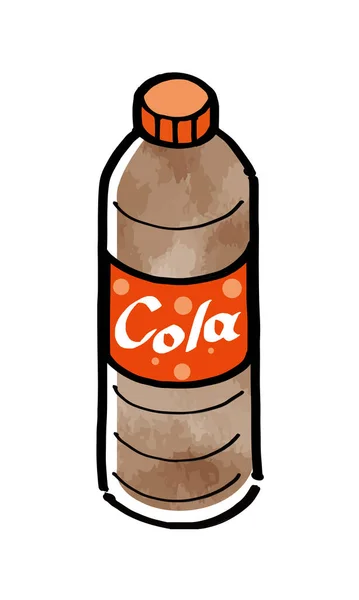 塑料瓶饮料用可乐的说明 — 图库矢量图片