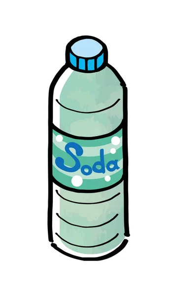 Illustratie Van Natriumwater Voor Plastic Flesdrank — Stockvector