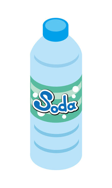 Illustration of soda water for plastic bottle beverage