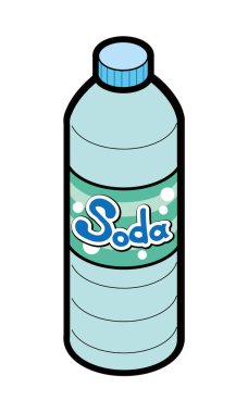 Plastik şişe içeceği için soda tasviri
