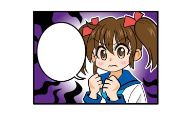 Çizgi filmdeki iki kuyruklu tatlı kız.