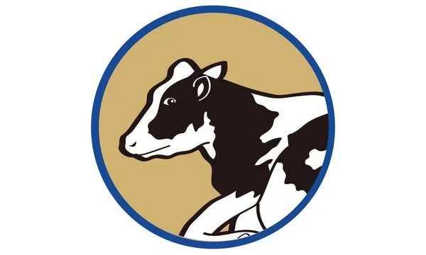 Ілюстрація Корови Новорічної Листівки — стоковий вектор