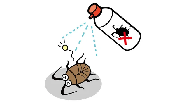 Cockroaches Eradicated Spray — Stock Vector