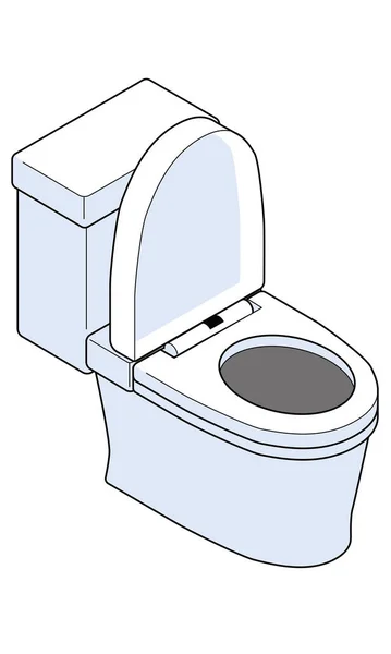 Zachodnia Toaleta Otwartą Pokrywą — Wektor stockowy