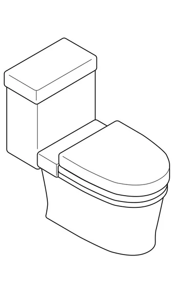西式闭盖厕所 — 图库矢量图片