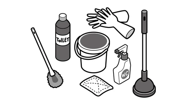 Tuvalet temizleme aracı seti