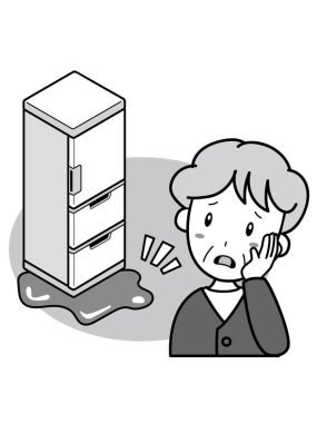 Büyükannemin başı buzdolabından sızan suyla dertte.