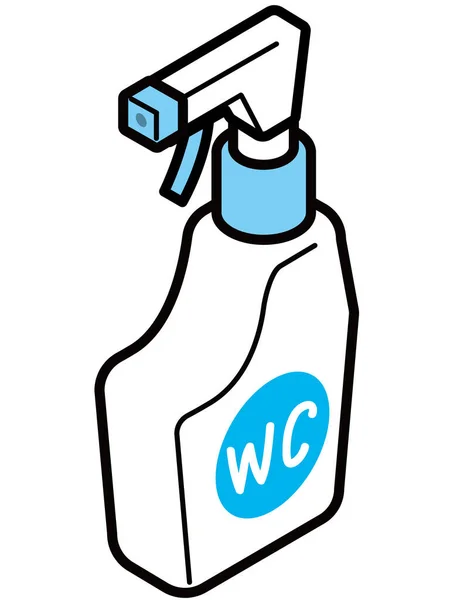 Botella Detergente Para Limpieza Inodoros — Archivo Imágenes Vectoriales