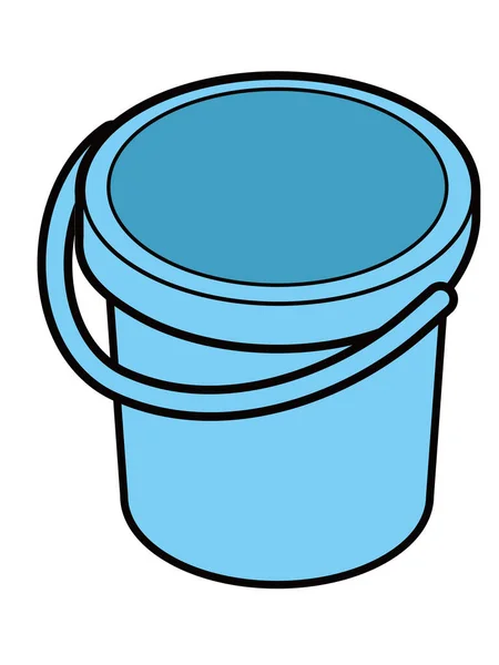 Plastic Bucket Used Cleaning — Stock Vector