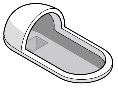 Temiz Japon tarzı sifon sifonu.