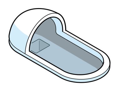 Temiz Japon tarzı sifon sifonu.