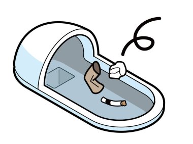 Japon tarzı tuvalet çöplerin atıldığı yer.