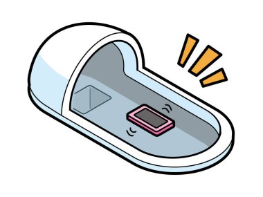 Cep telefonu Japon tarzı bir tuvalete düşüyor.