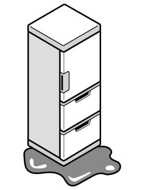 Buzdolabı yere su sızdırıyor.