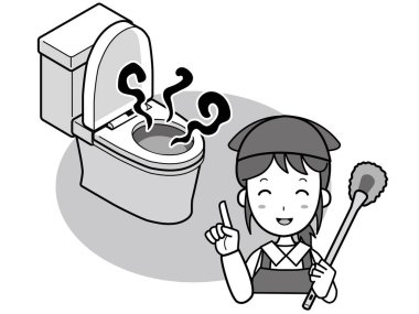 Tuvaletleri de güçlü kokularla temizleriz.