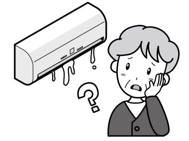 Büyükannemin klimayla başı dertte, su sızdırıyor.