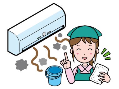 Tozun üflediği klimayı temizle.