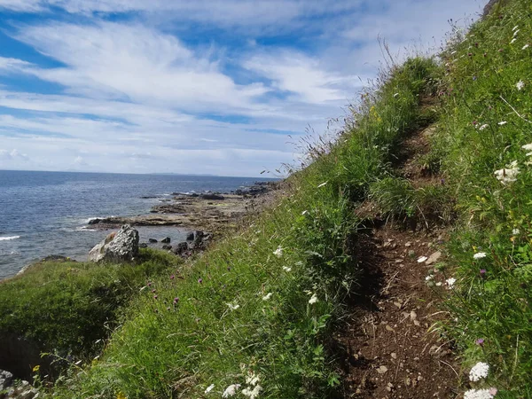 Small Trail Close Sea Carsaig Mull — стоковое фото