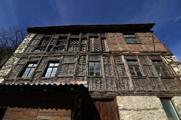 Houses Rhodope Village Shiroka Laka Bulgaria — Stock Photo, Image