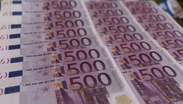 Notas Euro Dinheiro Banco Central Europeu — Fotografia de Stock