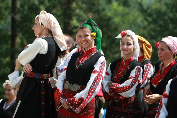 Копривштица Болгария Августа 2010 Года Люди Традиционном Народном Костюме Национальной — стоковое фото