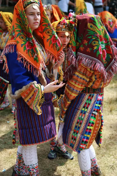 Koprivshtica Bulgaria August 2010 People Traditional Folk Costume National Folklore — 图库照片