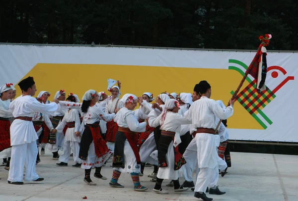 Koprivshtica Bułgaria Sierpnia 2010 Ludzie Tradycyjnym Stroju Ludowym Krajowych Targów — Zdjęcie stockowe