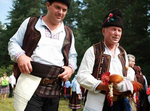 Koprivshtica Bulgarije Augustus 2010 Mensen Traditionele Folk Kostuum Van Nationale — Stockfoto