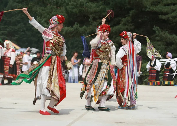Koprivshtica Bulgaria Agosto 2010 Persone Costume Tradizionale Popolare Della Fiera — Foto Stock