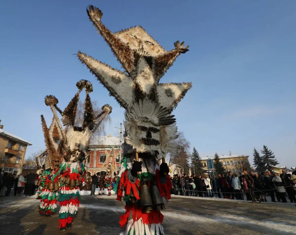 Breznik Bulgaria Gennaio 2017 Persone Non Identificate Con Costume Tradizionale — Foto Stock