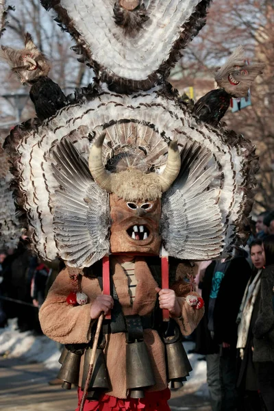 Pernik Bulgaria Enero 2016 Festival Máscaras Surva Pernik Bulgaria Gente — Foto de Stock