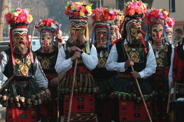 Pernik Bulgarien Januar 2016 Maskenfestival Surva Pernik Bulgarien Menschen Mit — Stockfoto