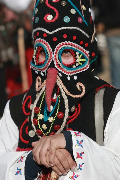 Pernik Bulgaria Enero 2016 Festival Máscaras Surva Pernik Bulgaria Gente — Foto de Stock