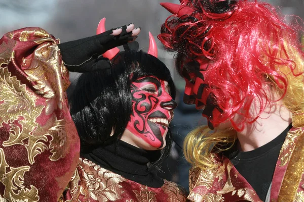 Pernik Bulgaria January 2016 Masquerade Festival Surva Pernik Bulgaria People — Stock Photo, Image