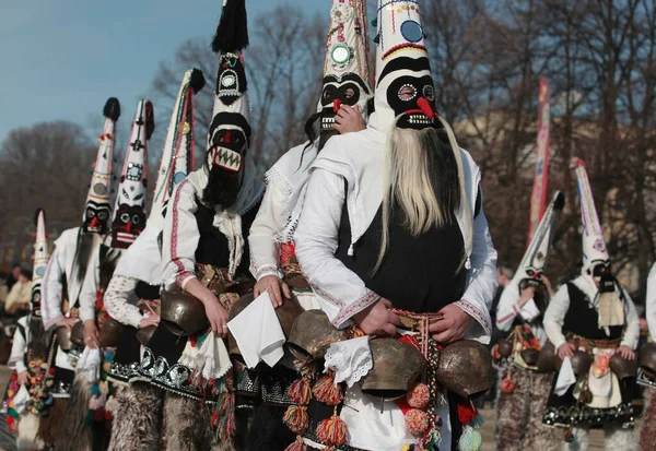 Pernik Bulharsko Ledna 2016 Maškarní Festival Surva Bulharském Perníku Lidé — Stock fotografie