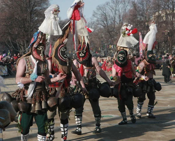 Pernik Bulgaria January 2016 Masquerade Festival Surva Pernik Bulgaria People — Stock Photo, Image