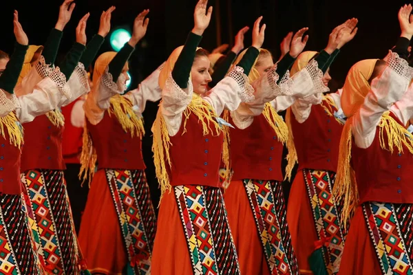 Sofia Bulgaria February 2009 People Traditional Folklore Costumes Perform Folk — Stock Photo, Image